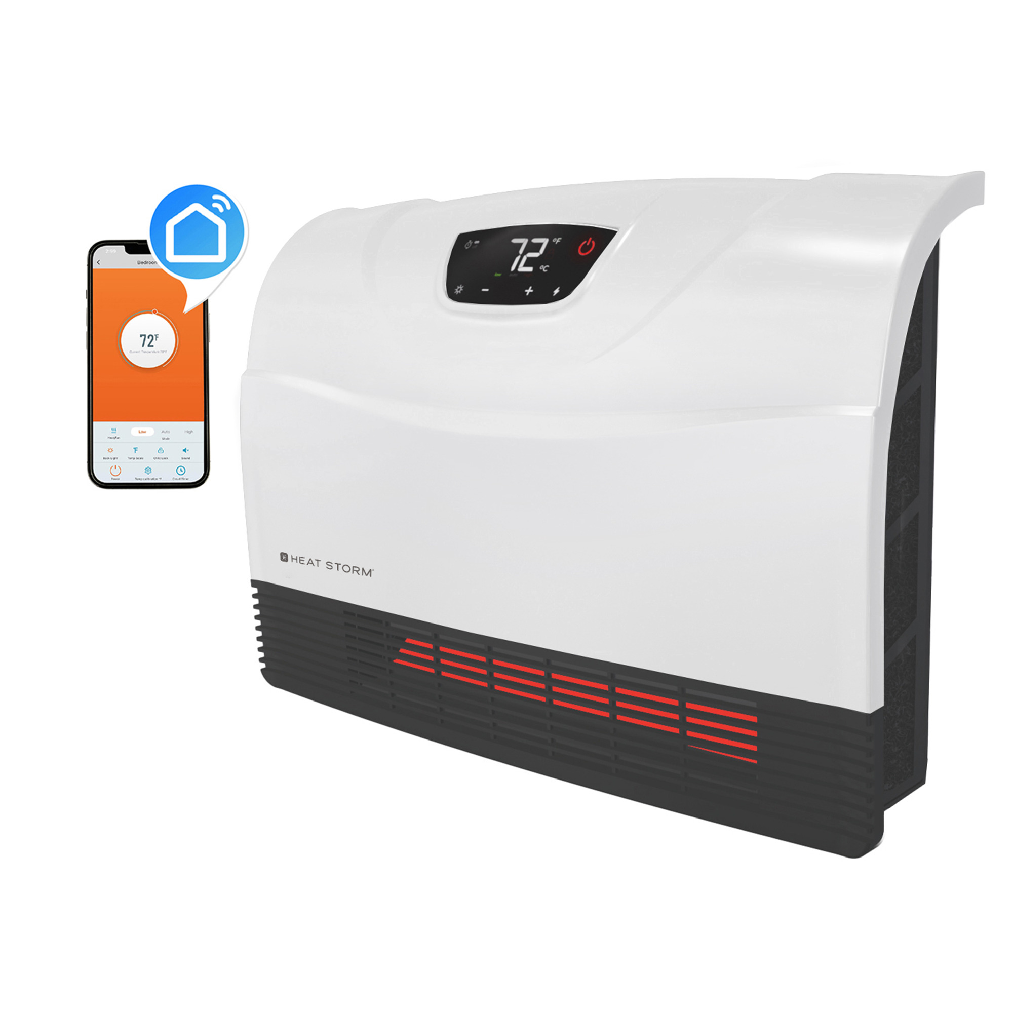 HeatStorm, HEAT STORM PHOENIX, WIFI, Heat Type Forced Air, Heat Output 5200 Btu/hour, Heating Capability 750 ft², Model# A-1500-PHX-WIFI